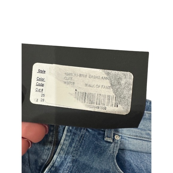 New PAIGE Sasha Ankle High Rise Wide Leg Jeans Vintage Wash Walk of Fame 29 - Picture 9 of 11